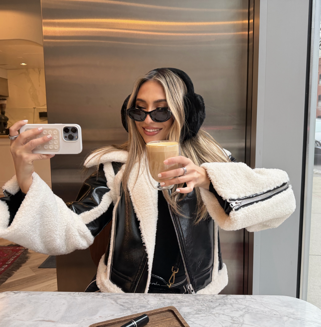 Kristen Siciliano creating social media content